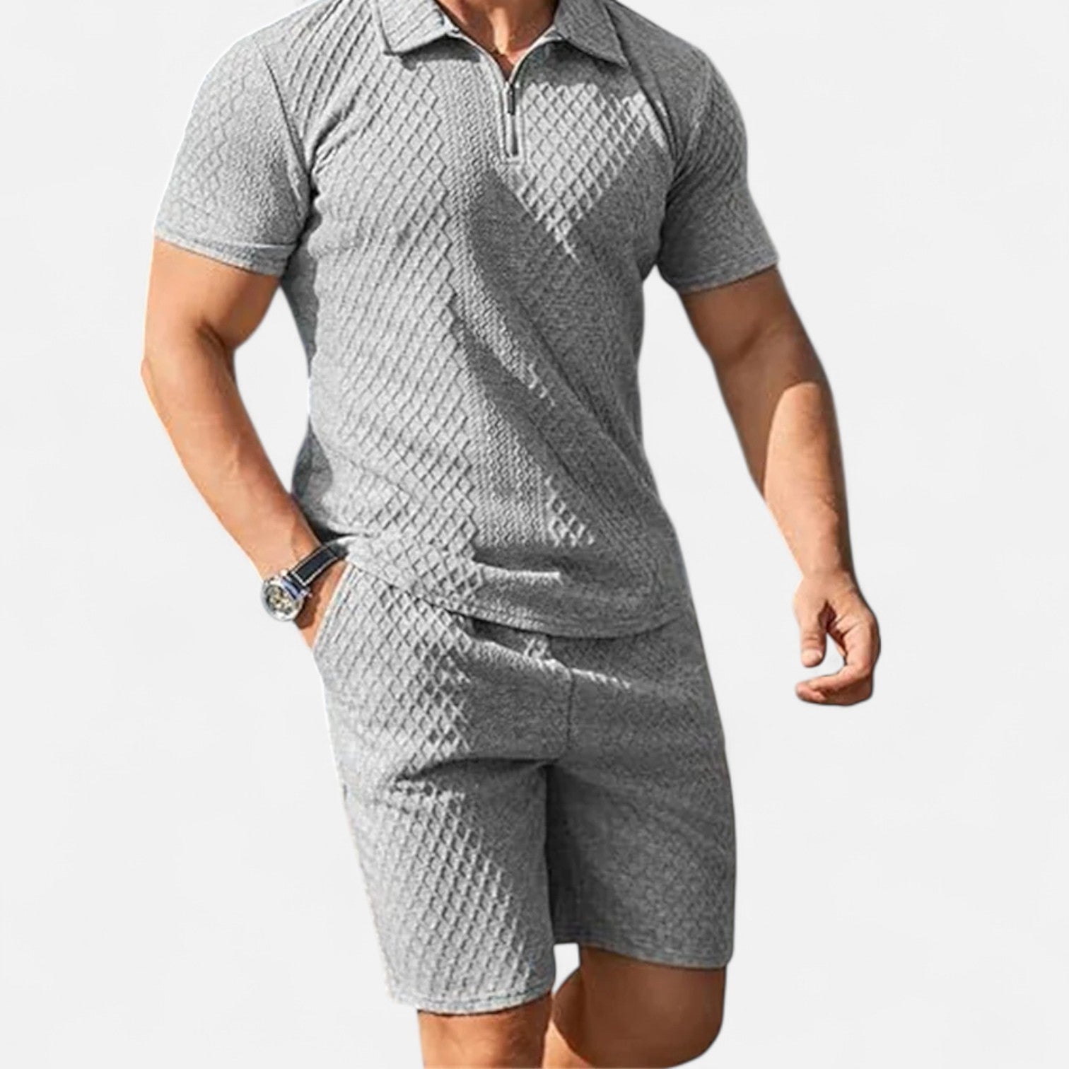 La Cartiera | Heritage Knit Zip Shirt & Shorts Co-Ord