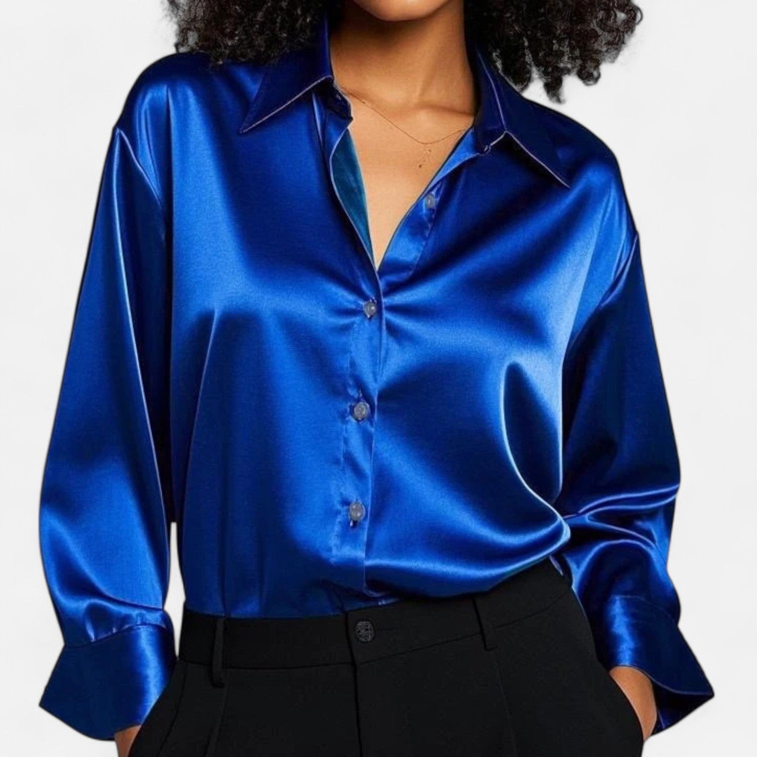 La Cartiera | Elegant Satin Shirt for Professional Wear