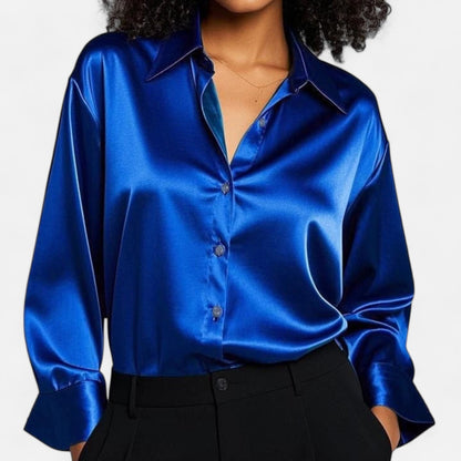 La Cartiera | Elegant Satin Shirt for Professional Wear
