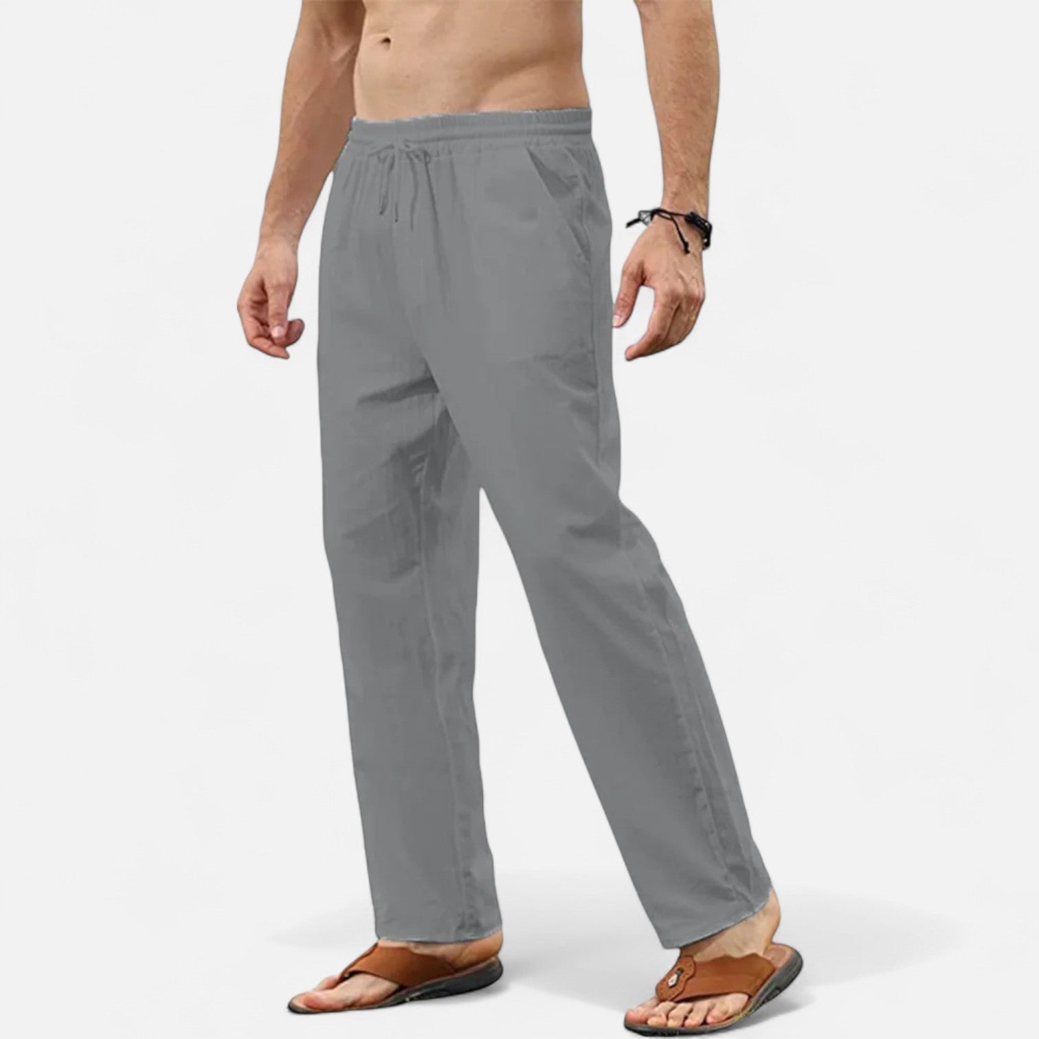 La Cartiera | Cotton Linen Trousers in Relaxed Riviera Fit