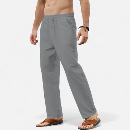 La Cartiera | Cotton Linen Trousers in Relaxed Riviera Fit
