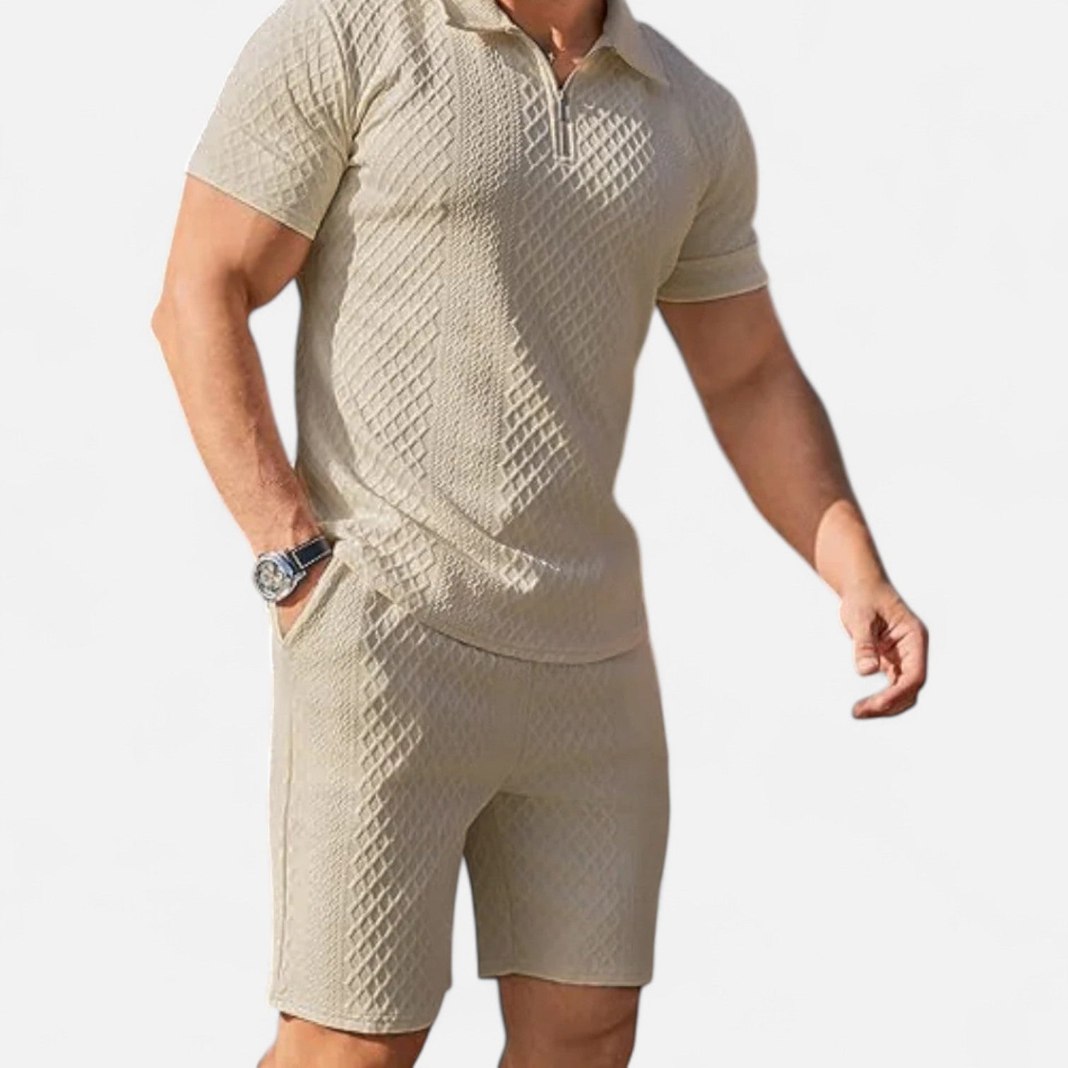 La Cartiera | Heritage Knit Zip Shirt & Shorts Co-Ord