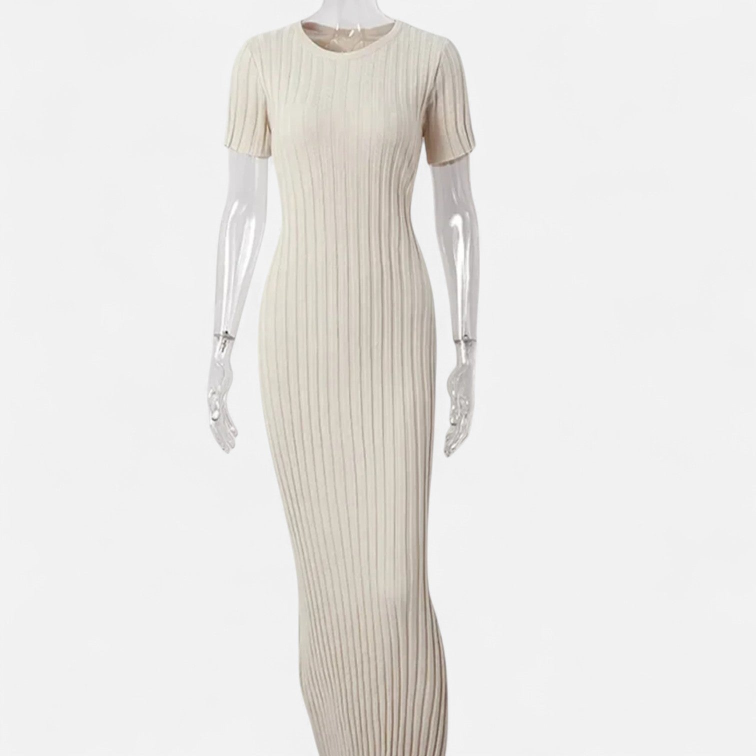 La Cartiera | Pleated Knit Dress in Soft Sculpted Silhouette