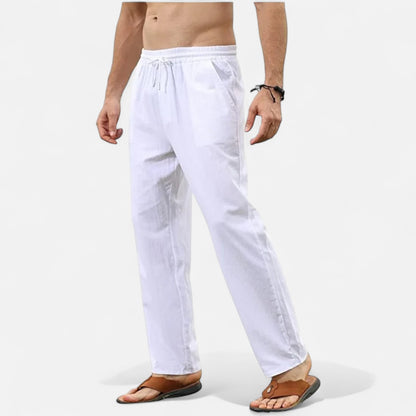 La Cartiera | Cotton Linen Trousers in Relaxed Riviera Fit