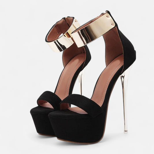 La Cartiera | Metal Ankle Strap Sandals for Women