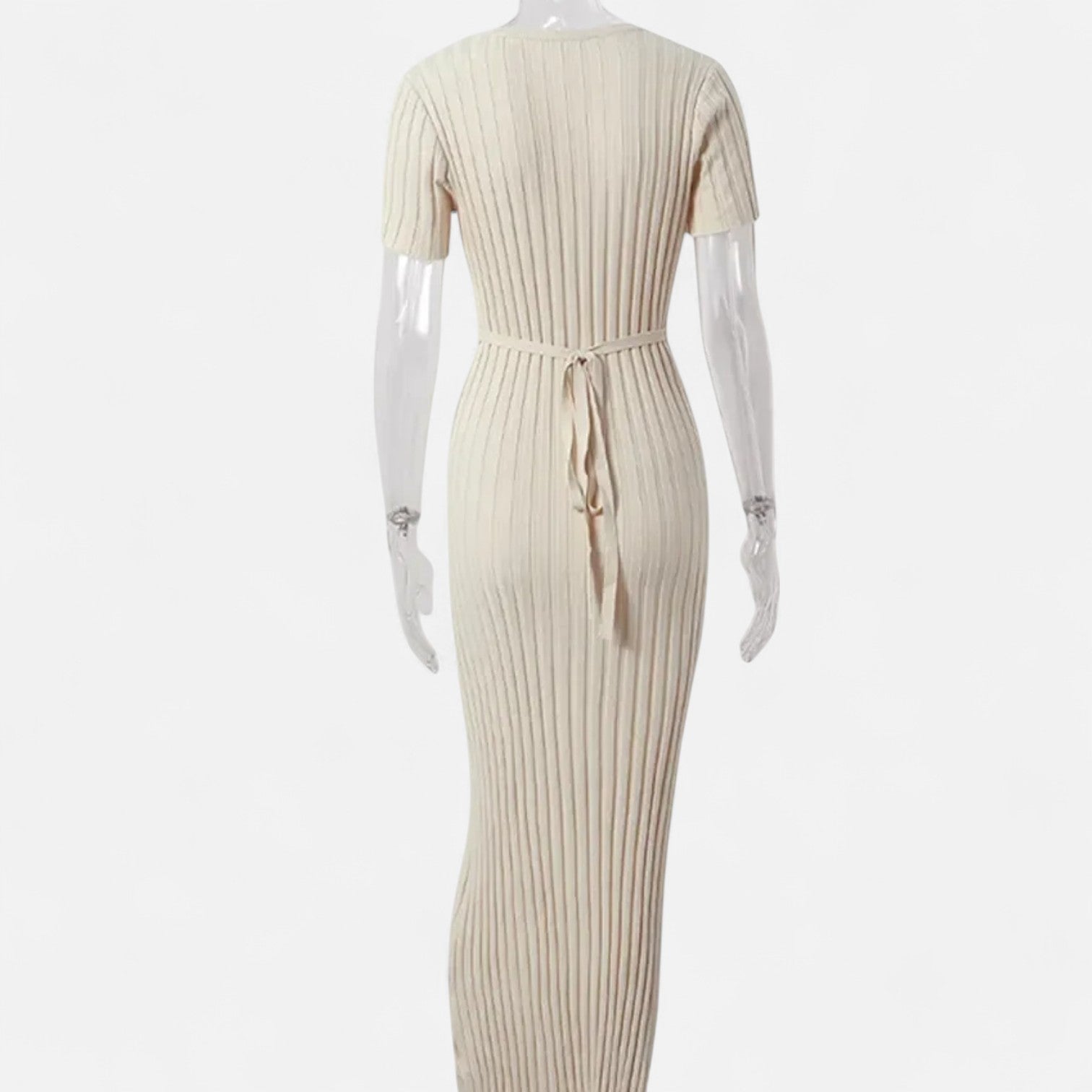 La Cartiera | Pleated Knit Dress in Soft Sculpted Silhouette
