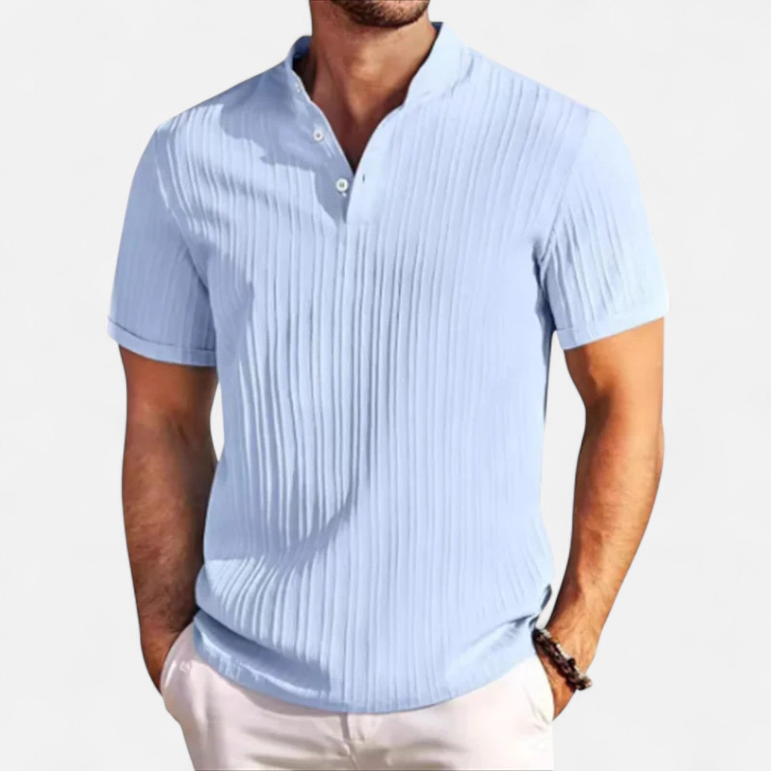 La Cartiera | Striped Jacquard Linen Cotton Shirt