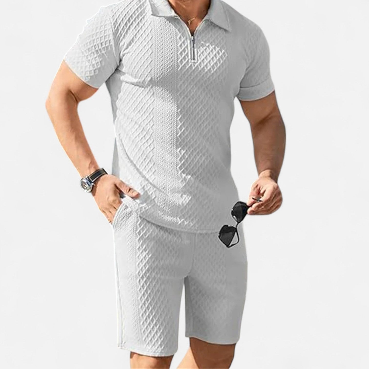 La Cartiera | Heritage Knit Zip Shirt & Shorts Co-Ord