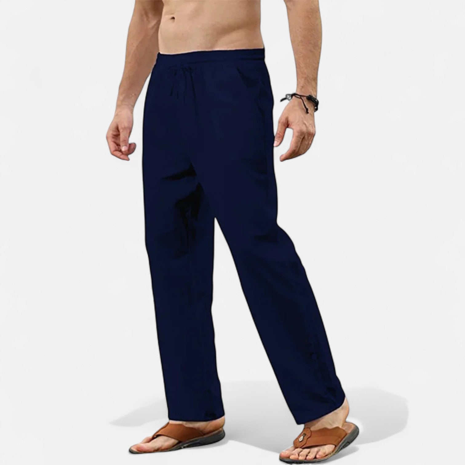 La Cartiera | Cotton Linen Trousers in Relaxed Riviera Fit