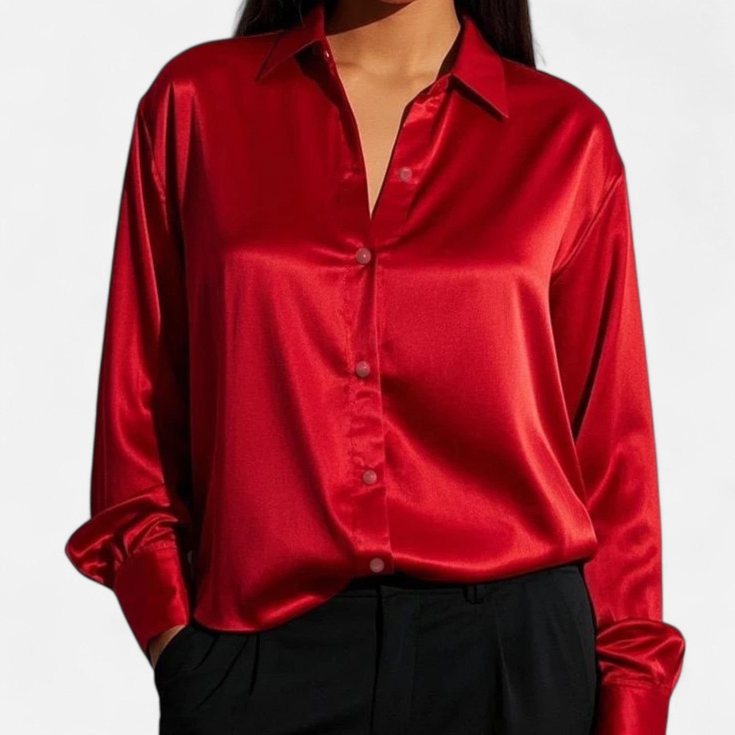 La Cartiera | Elegant Satin Shirt for Professional Wear