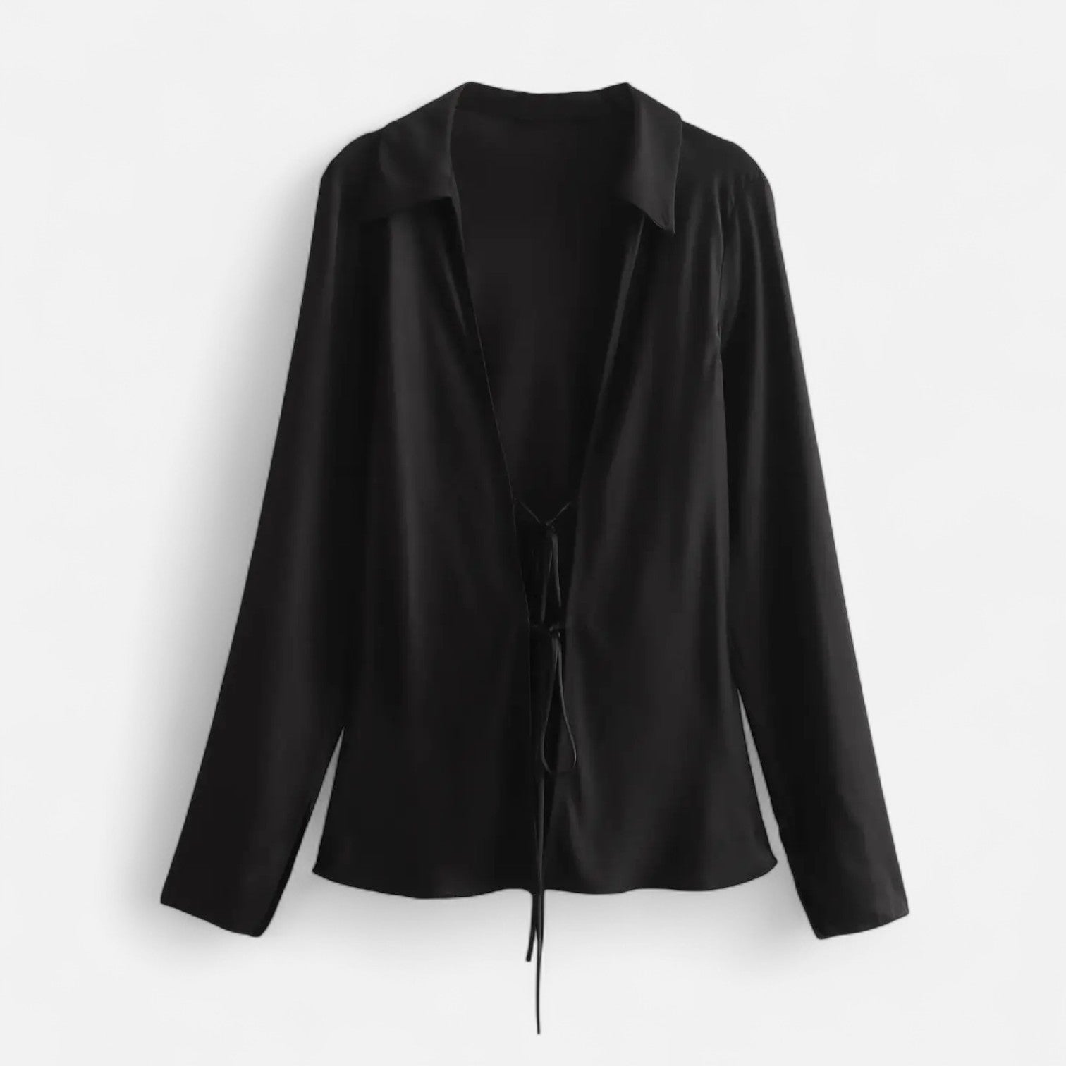 La Cartiera | Satin Silk Texture Long Sleeve Shirt