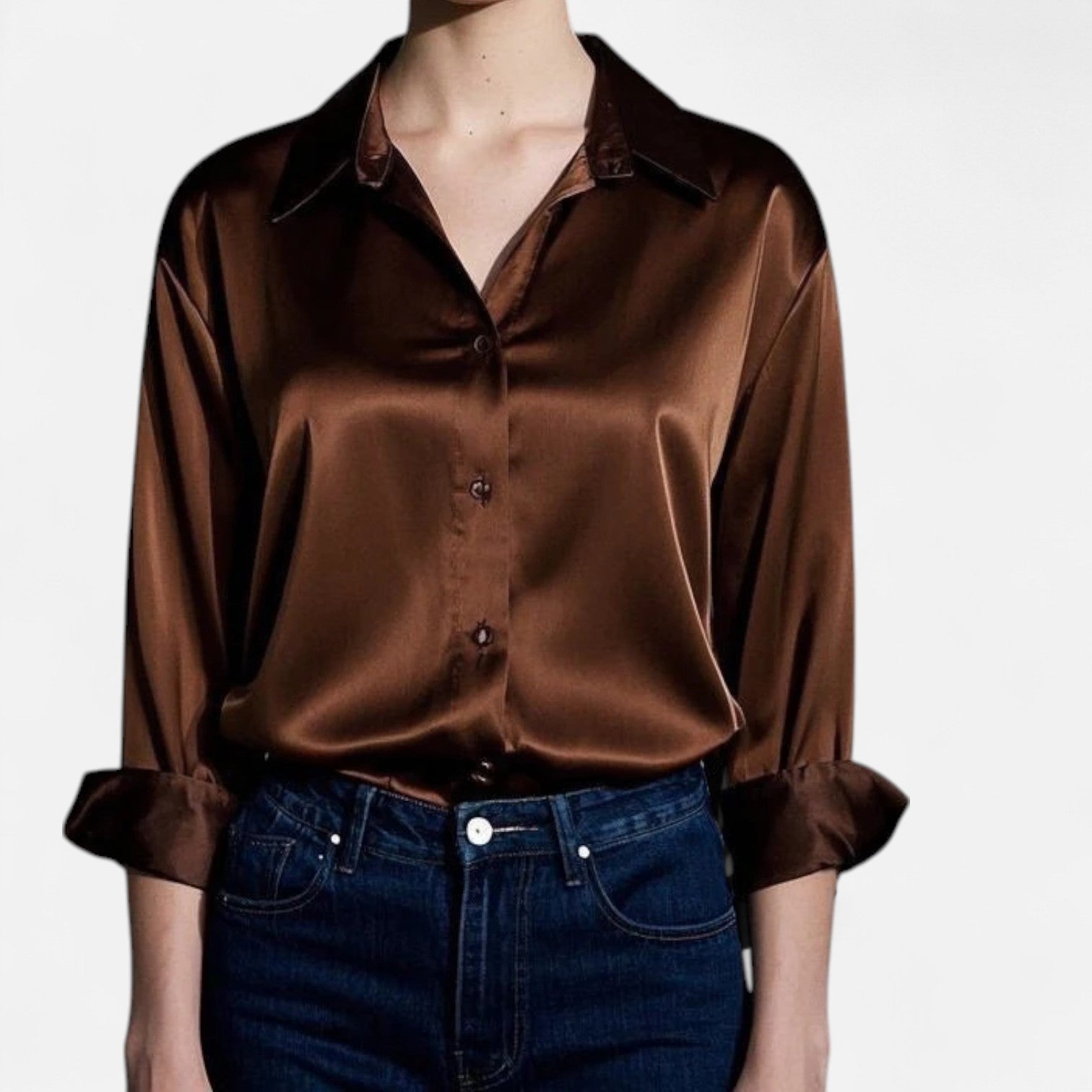 La Cartiera | Elegant Satin Shirt for Professional Wear