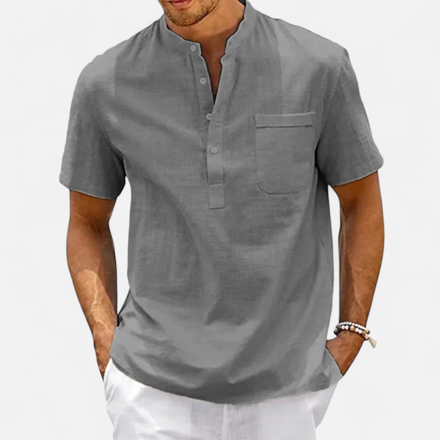 La Cartiera | Riviera Cotton-Linen Button-Up