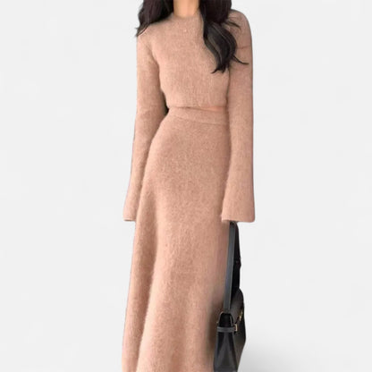 La Cartiera | Women’s Elegant Rabbit Wool Two-Piece Ensemble