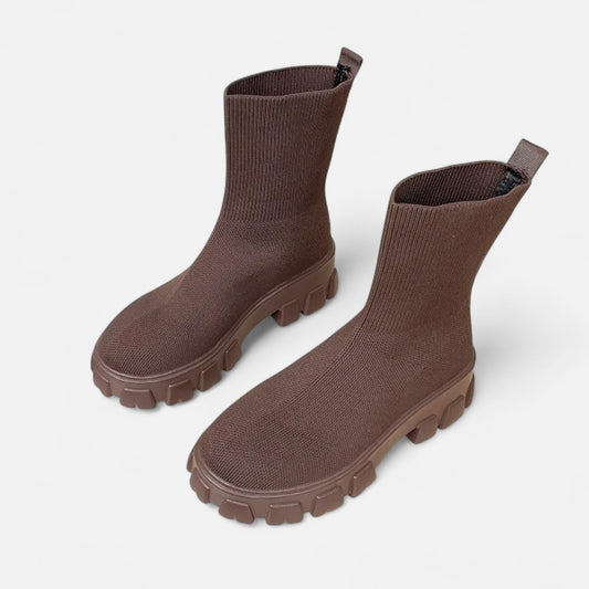 La Cartiera | Women’s Square-Heel Mid-Tube Martin Boots