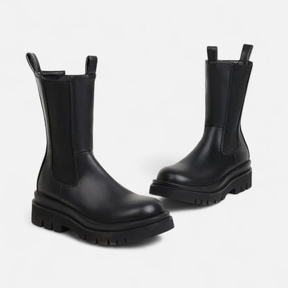 La Cartiera | Women’s Velvet-Lined Mid-Calf Platform Boots