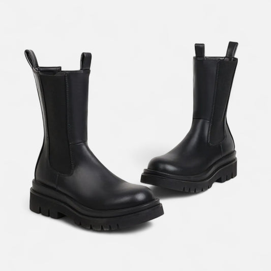 La Cartiera | Women’s Velvet-Lined Mid-Calf Platform Boots