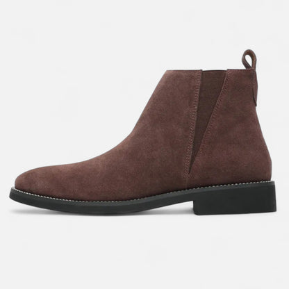 La Cartiera | Men’s British Suede Mid-Cut Zipper Boots