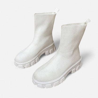 La Cartiera | Women’s Square-Heel Mid-Tube Martin Boots