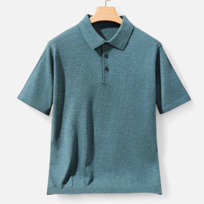 La Cartiera | Worsted Wool Short‑Sleeve Polo – Oxford Refinement