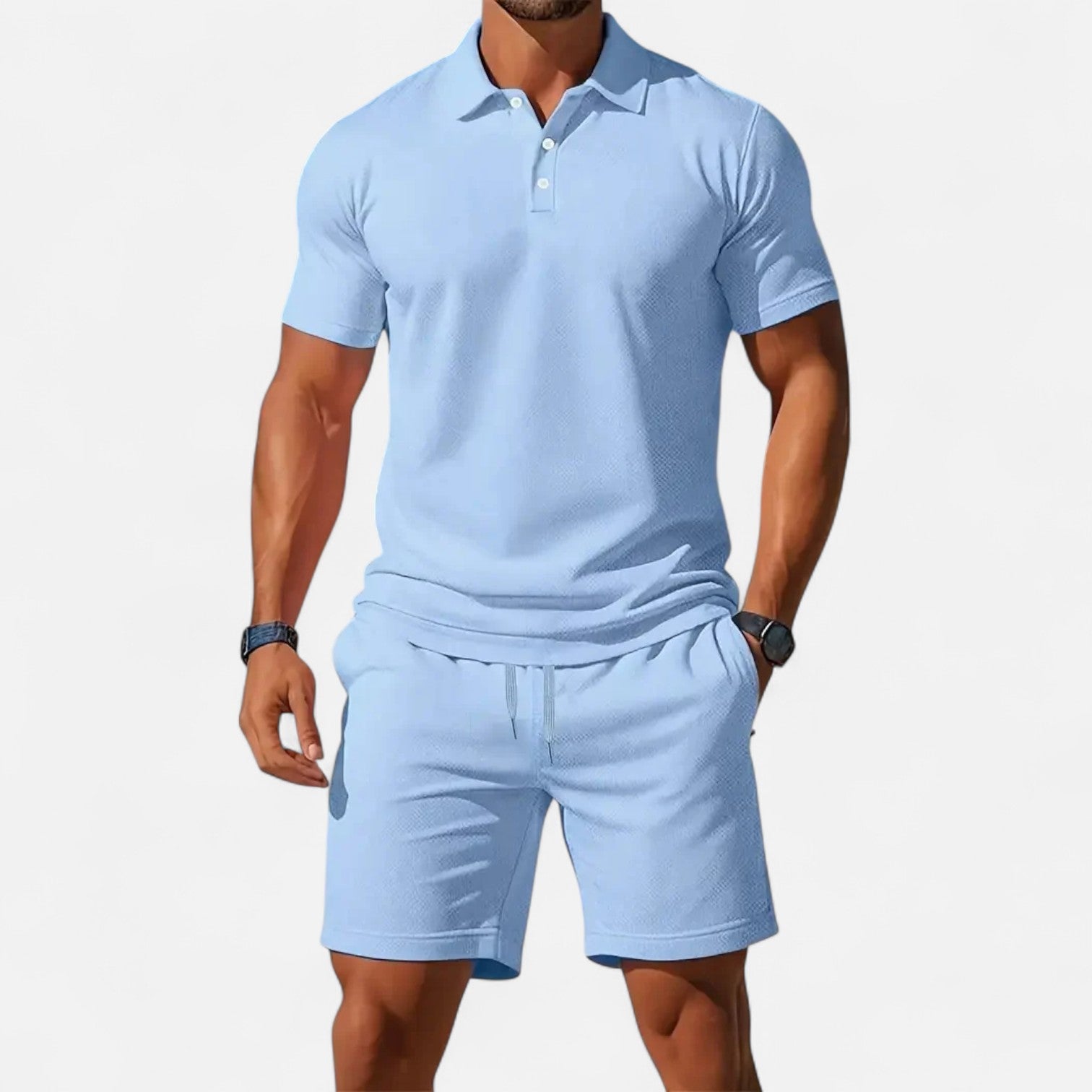 La Cartiera | Two‑Piece Beachwear – Sandstone Linen Ensemble