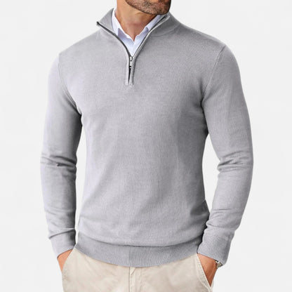 La Cartiera | Men’s Slim Fit Quarter-Zip Knit Pullover