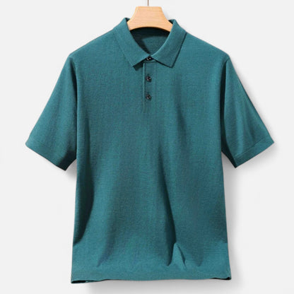 La Cartiera | Worsted Wool Short‑Sleeve Polo – Oxford Refinement