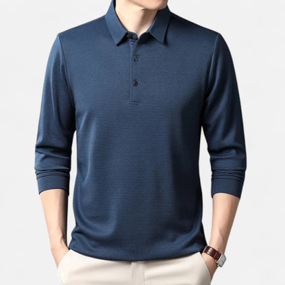La Cartiera | Men’s Long-Sleeve Cotton Polo Shirt