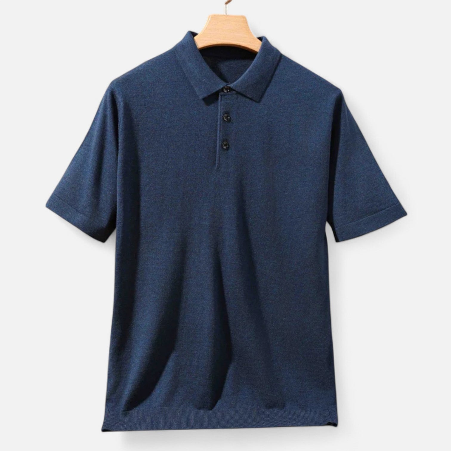 La Cartiera | Worsted Wool Short‑Sleeve Polo – Oxford Refinement