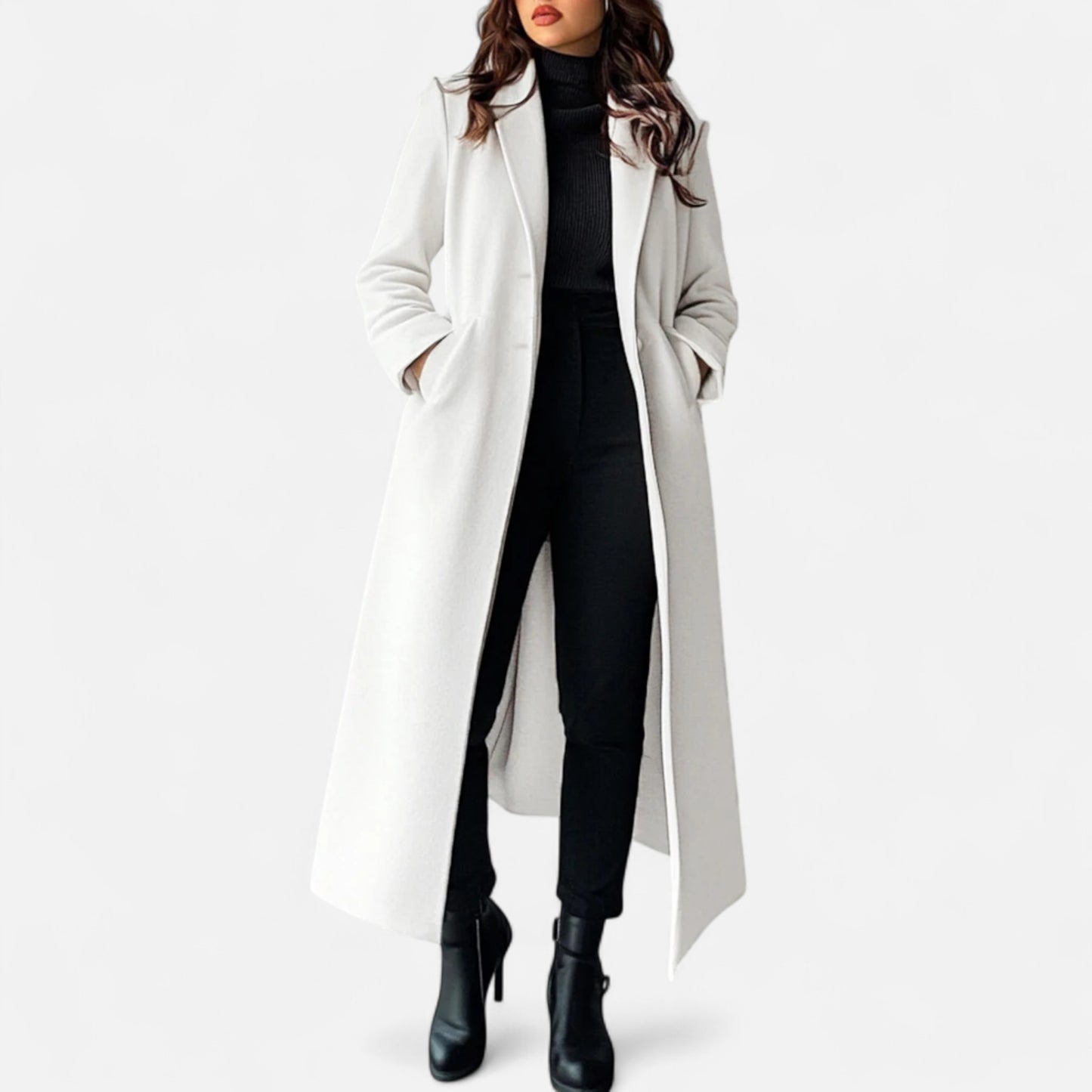 La Cartiera | Women’s Plain White Lapel Coat