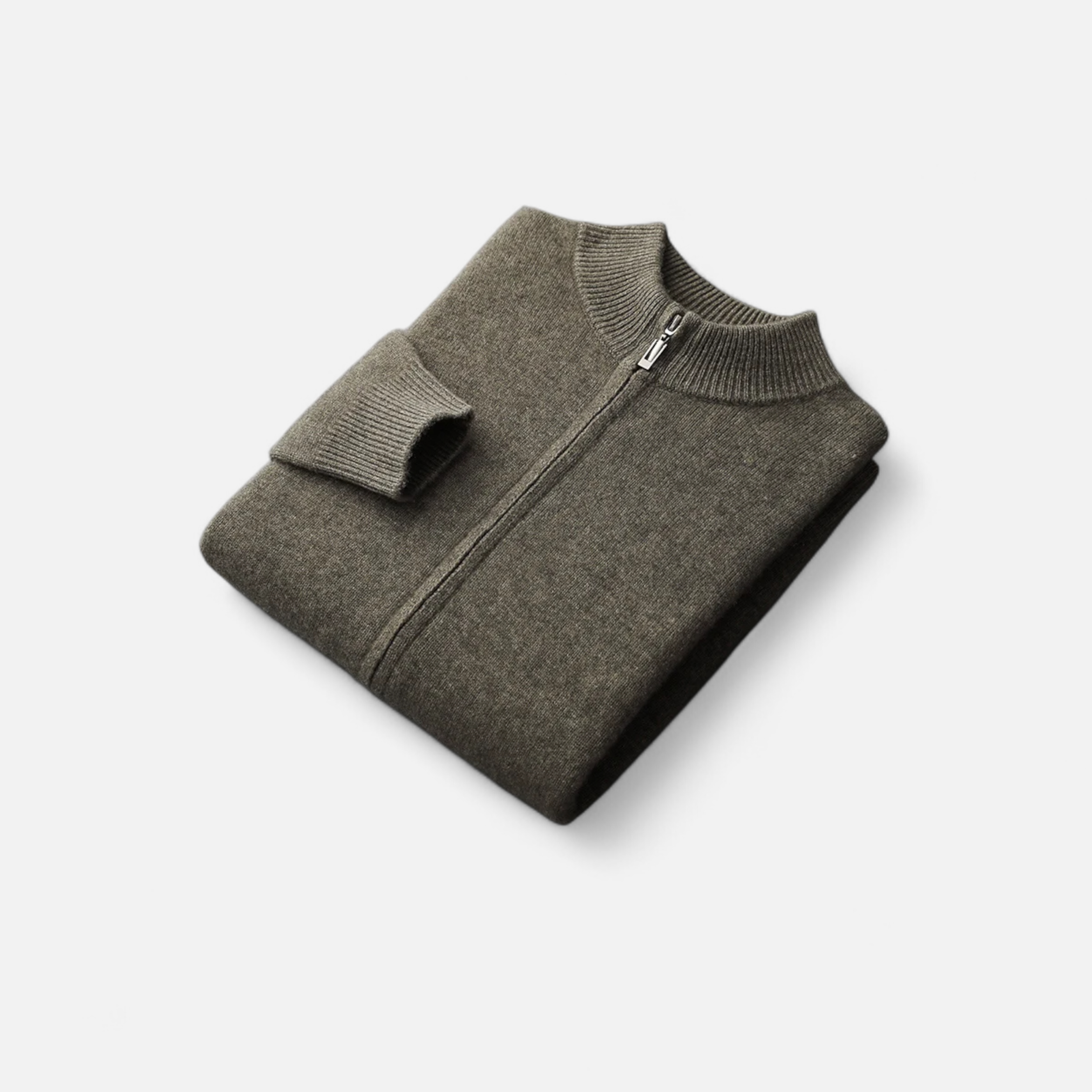 La Cartiera | Men’s Merino Wool Zip Cardigan