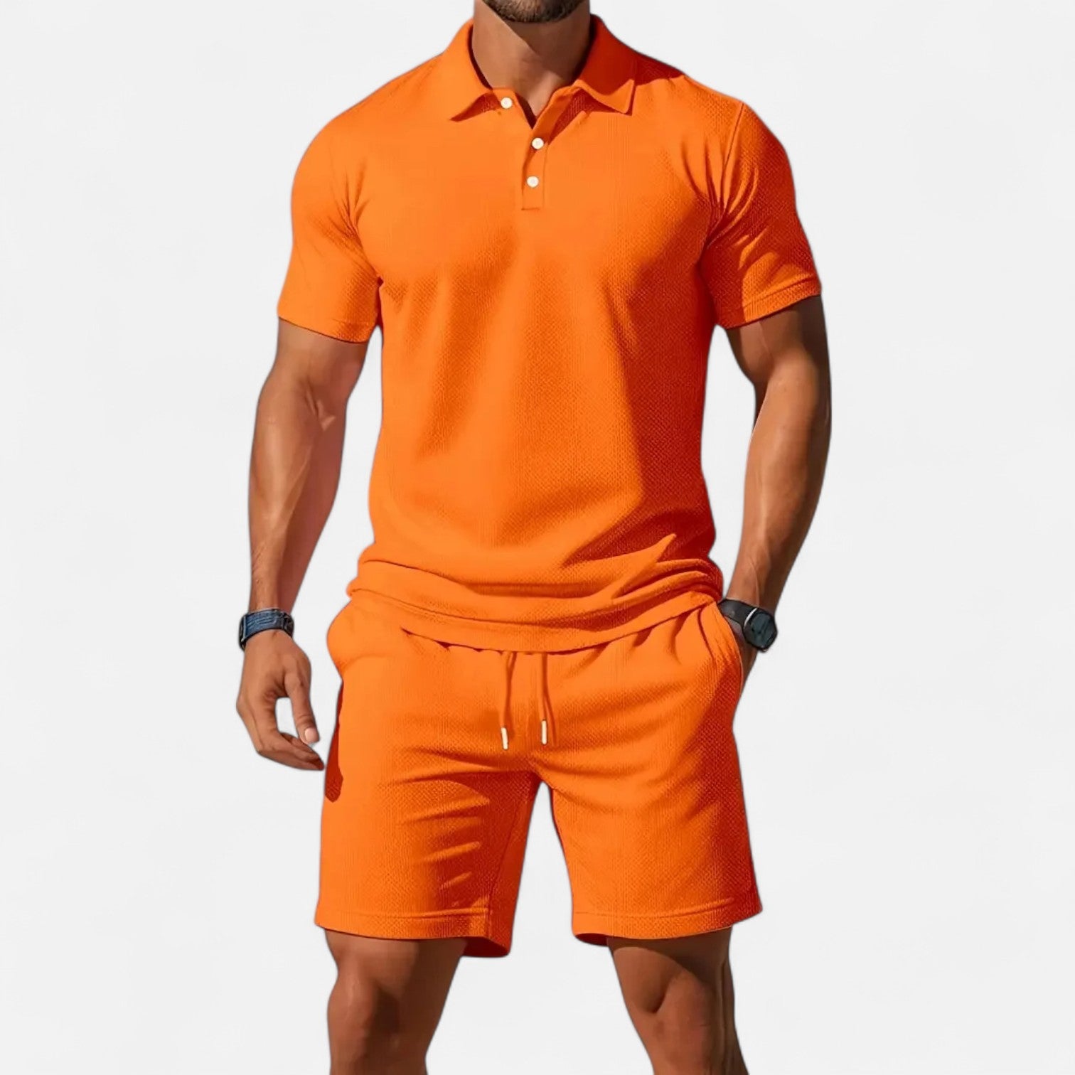 La Cartiera | Two‑Piece Beachwear – Sandstone Linen Ensemble