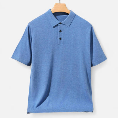 La Cartiera | Worsted Wool Short‑Sleeve Polo – Oxford Refinement