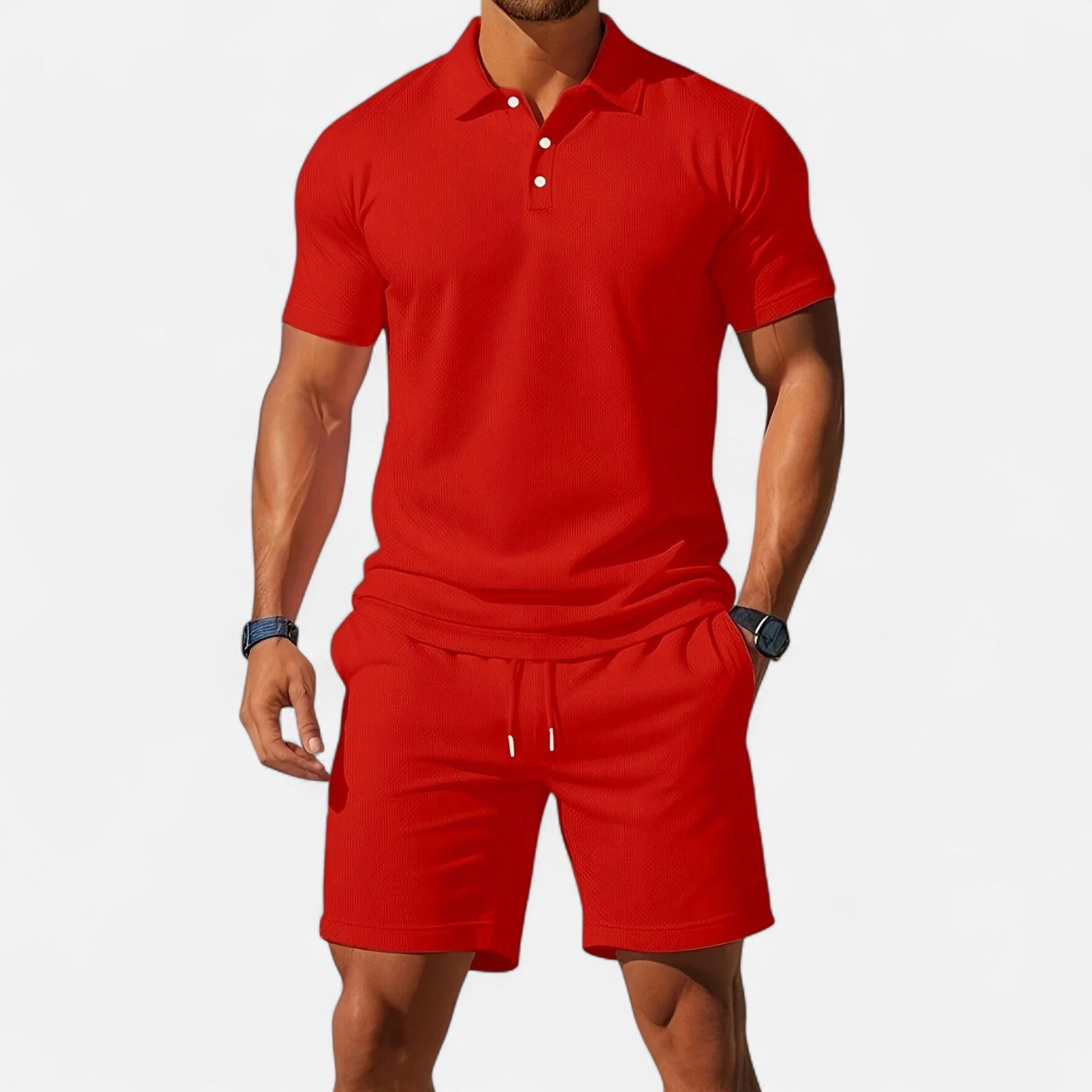 La Cartiera | Two‑Piece Beachwear – Sandstone Linen Ensemble