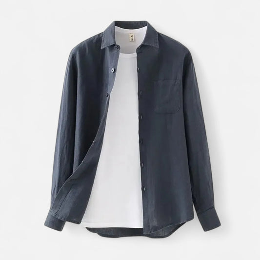 La Cartiera | Loose‑Fit Linen Shirt – Sandstone Heritage
