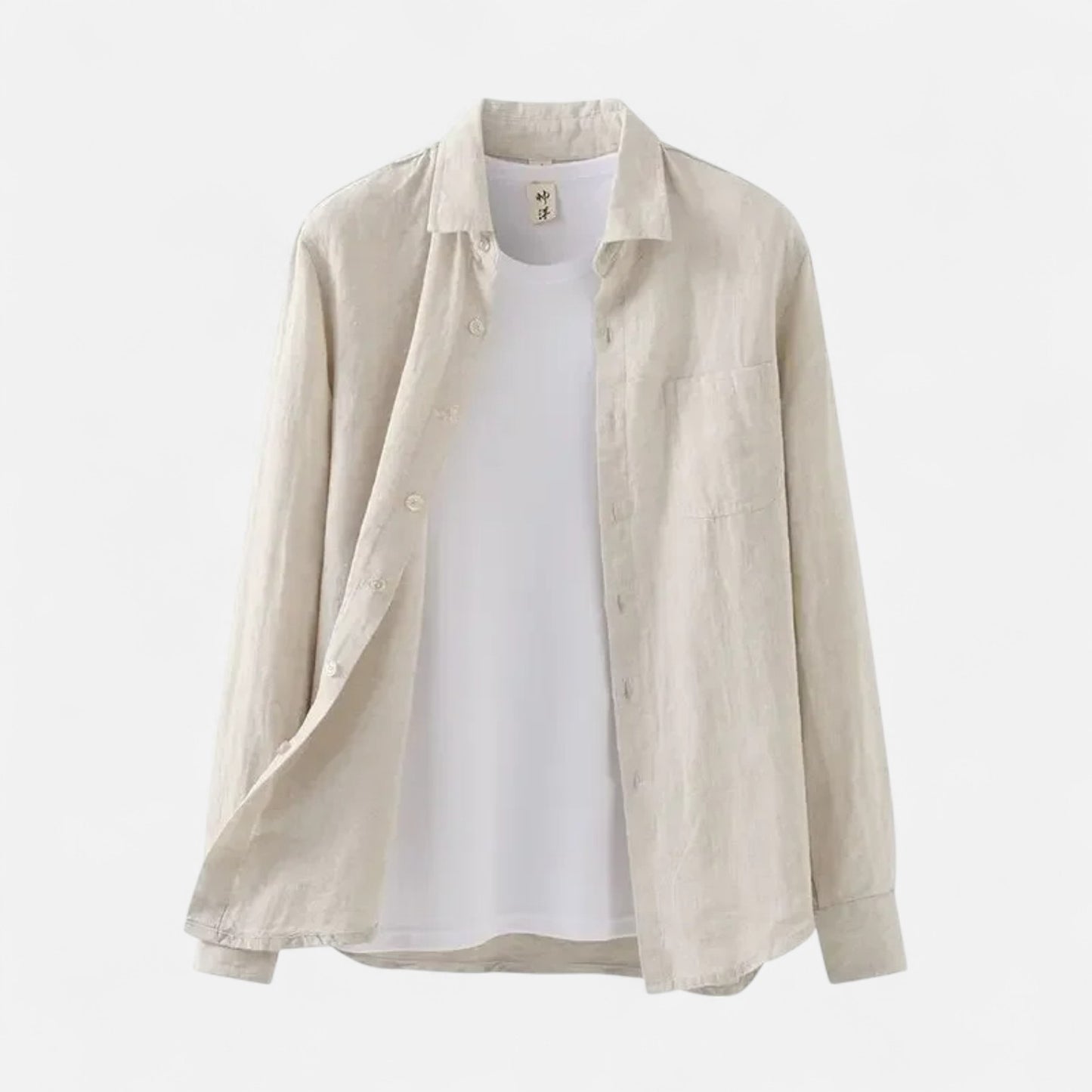La Cartiera | Loose‑Fit Linen Shirt – Sandstone Heritage