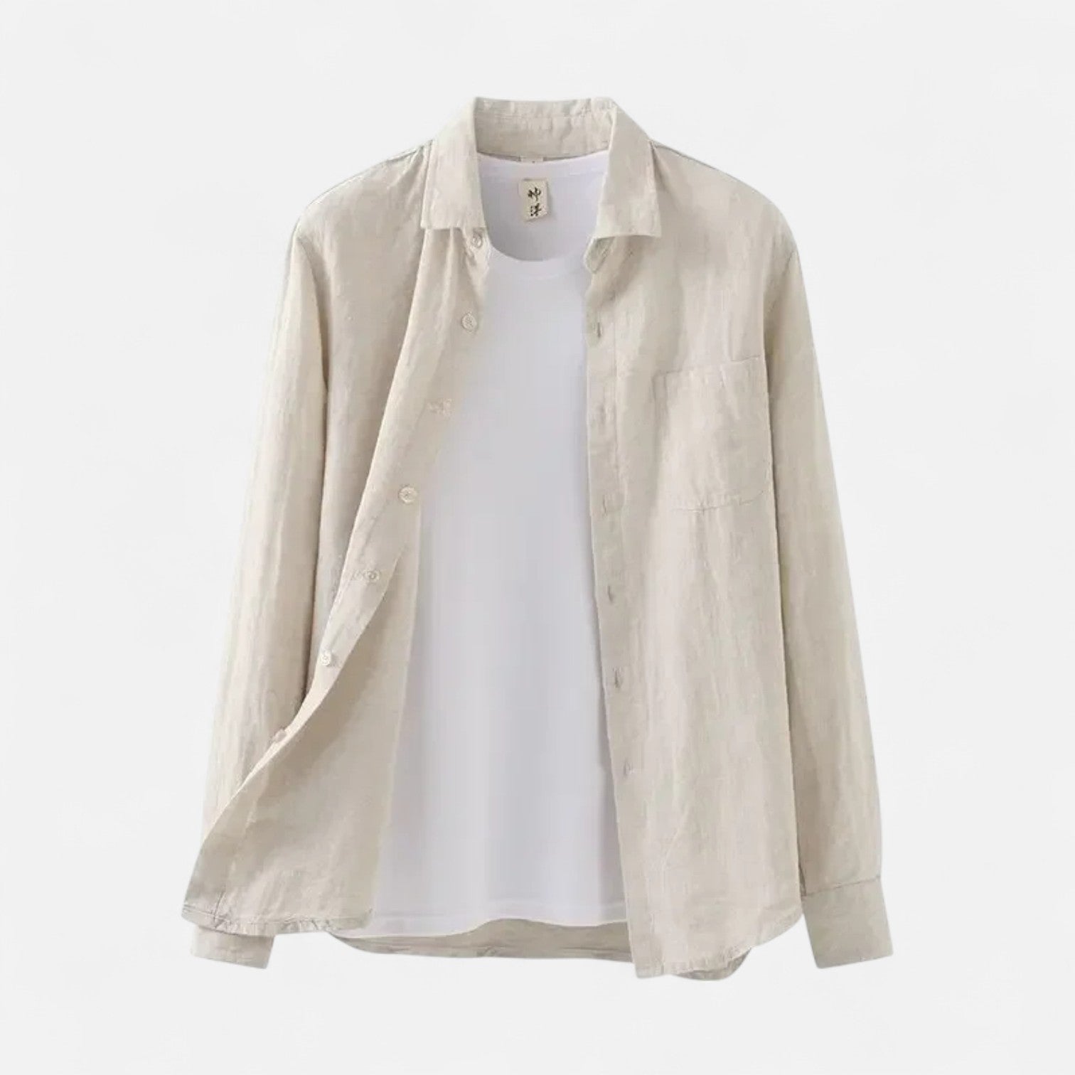 La Cartiera | Loose‑Fit Linen Shirt – Sandstone Heritage