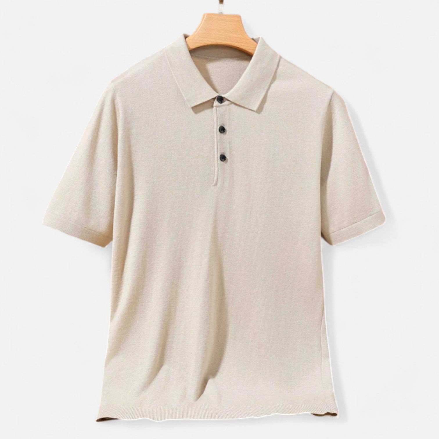 La Cartiera | Worsted Wool Short‑Sleeve Polo – Oxford Refinement