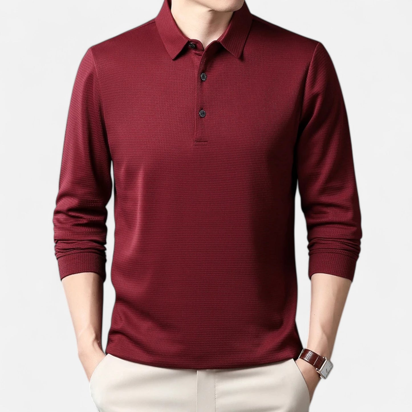 La Cartiera | Men’s Long-Sleeve Cotton Polo Shirt