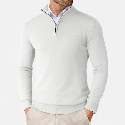 La Cartiera | Men’s Slim Fit Quarter-Zip Knit Pullover