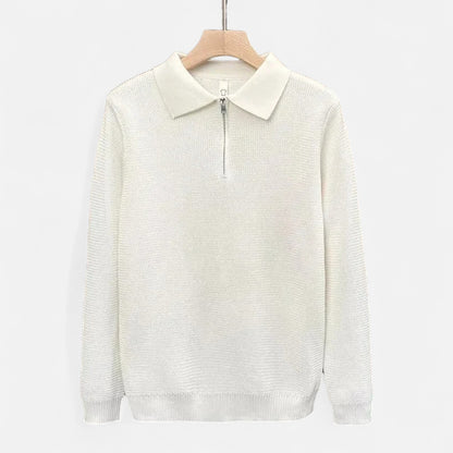 La Cartiera | Men’s Half-Zip Wool Knit Sweater Jacket